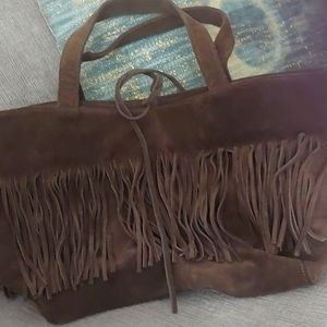 Danier Suede Fringe Handbag